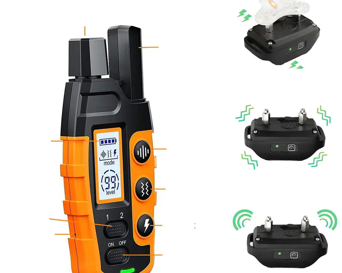 Remote Dog Training Collar – 1000m Range, Waterproof & Adjustable Modes