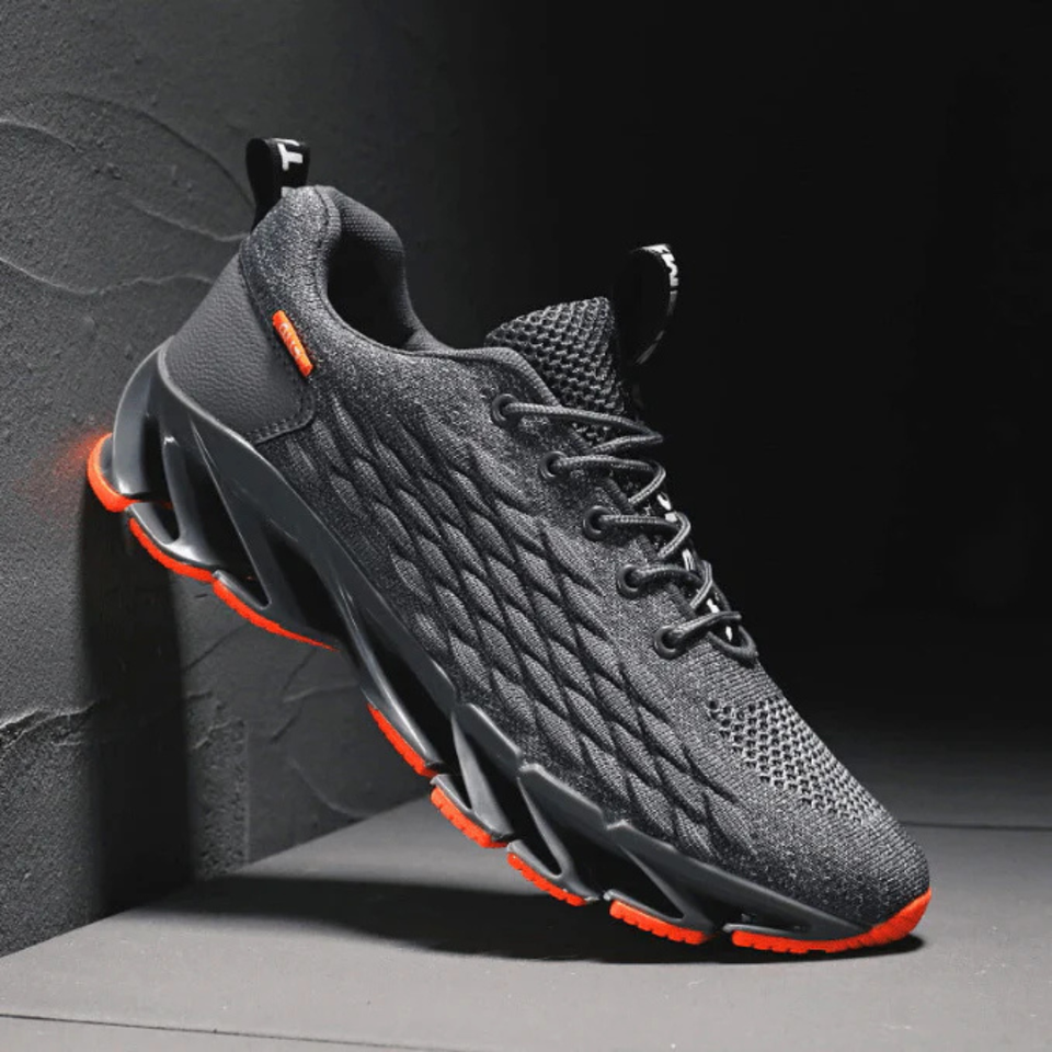 Men’s Running Shoes – Knit Sneakers with Grip Sole